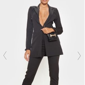 PrettyLittleThing | Black Blazer + Pant Set / Size 6 / Sold Out Online!
